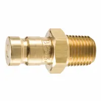 PARKER Nipple: 1/8 in, 1/4"-18 Thread Size, Male NPTF, NPTF, Brass, 3.028 lpm Max Flow Rate (MPN BPD343Y)