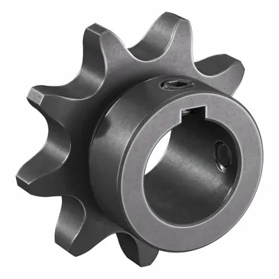 TSUBAKI Sproket Untai Tunggal: 60, Untuk Pitch Rantai 3/4 in, Diameter Lubang 1 in, 9 Gigi - Size 60 Fixed-Bore Roller Chain Sprockets