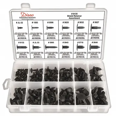 Universal Kumpulan Penahan Pelindung: 168 Buah (MPN 8135) - Push-In Rivet Assortments