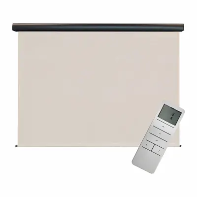 KEYSTONE FABRICS Pelindung Matahari: Krem, Lebar Valensi 6 ft, Motor dengan Remote Control - Regal Series