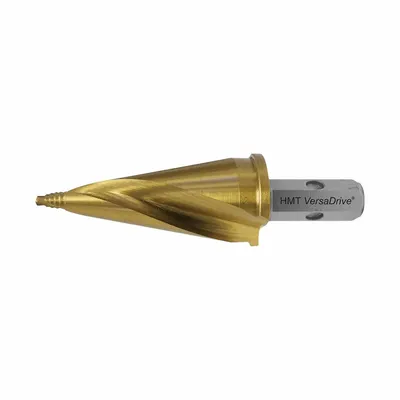 HOLEMAKER TECHNOLOGY Mata Bor Kerucut Bertingkat: 5/16 in hingga 13/16 in, HSS Berlapis TiN - VersaDrive Impact-Rated High-Speed Steel Tube & Sheet Drill Bits