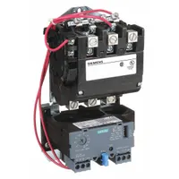 Non-reversing magnetic motor starter for three-phase AC motors. NEMA Size 2, 45 A rating, 3 poles, 208V AC coil. Includes electronic overload (no thermal units required), pilot light, one normally open auxiliary contact, and screw terminals. Suitable for starting and stopping motors in applications such as pumps, fans, conveyors, and compressors