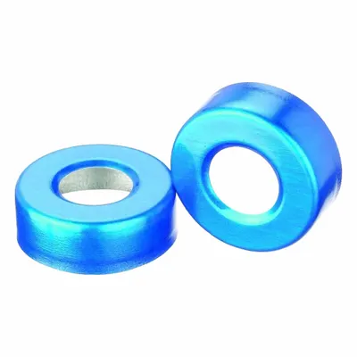 Tutup Botol Lab WHEATON: Diameter 20 mm, Biru, Aluminium, Tanpa Lapisan, Termasuk 1.000 Tutup - Snap On Bottle Caps