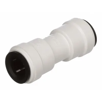 WATTS Push-Fit Fitting: Straight, 3/8 in OD x 3/8 in OD Size - Polysulfone Push-to-Connect Tube Fittings