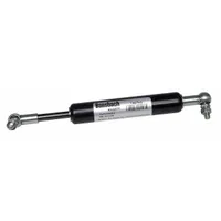 Steel shock absorber with 5.28-inch extended length for dampening motion and absorbing impact in industrial automation, packaging, and material handling equipment. Suitable for high-cycle applications requiring controlled deceleration