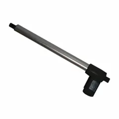 This ALCO high/low actuator is a metal component designed for use with Joerns Care Easy Care 5 healthcare beds. It enables vertical adjustment of the bed height to facilitate patient positioning and caregiver access. The actuator is finished in silver and is intended for bed frame integration.