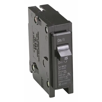EATON Pemutus Sirkuit: 15 A, 120/240V AC, Fase Tunggal, 10kA pada 120/240V AC - BR & BD Series