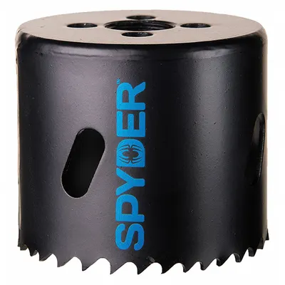 SPYDER Gergaji Lubang: 2 1/4 in Dia. Gergaji, 4/6 Gigi per Inci, 1 7/8 in Kedalaman Potong Maks. - Multi-Material-Cutting Hole Saws without Arbor