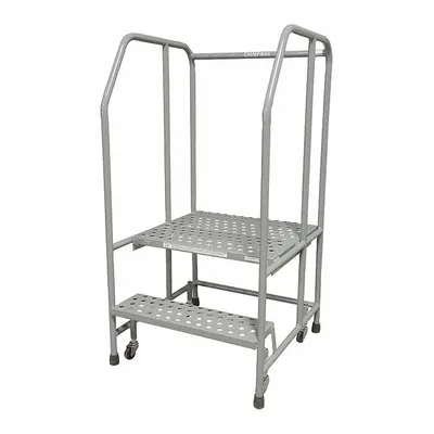 COTTERMAN Tangga Beroda: Tinggi Platform 1.7 ft, Terpasang, Baja, Kunci Otomatis Berat-Aktuasi - Steel Weight-Actuated Ladders