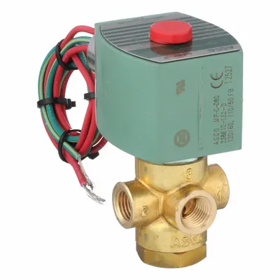 REDHAT Solenoid Valve: 3-Way, Normally Closed, 1/4 in Pipe Size, 110V AC/120V AC - 3-Way/2-Position, Normally Closed Solenoid Valves