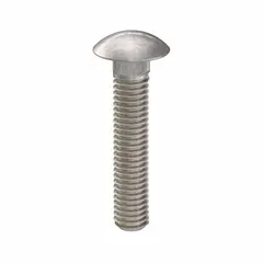 316 stainless steel carriage bolt with a square neck to prevent rotation during tightening. Thread size 3/8"-16, length 2 inches, plain finish. Suitable for fastening metal to wood or metal to metal in corrosive environments. Sold in a 5-pack.