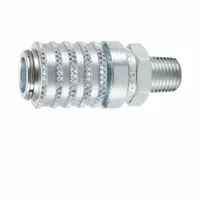 PARKER Coupler: 1/8 in, 1/4"-18 Thread Size, Male NPTF, NPTF, Steel, 0.8 g/min Max Flow Rate (MPN PD243)