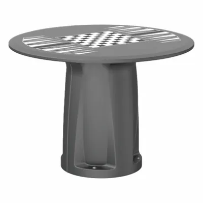 Meja CORTECH: Tinggi Keseluruhan 28 in, Diameter Keseluruhan 42 in, Atasan Permainan Termasuk, Ballast Diterima - Cylinder Base Tables