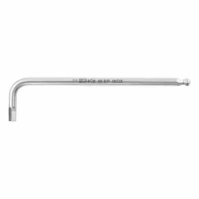 BETA Kunci Heksagonal: 1 Ujung Bola, Ukuran Ujung 9/64 in, SAE, Panjang, Baja Tahan Karat, Satin - Stainless Steel Hex Keys