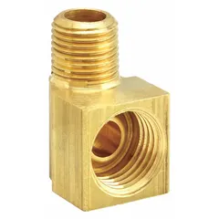 Threaded brass inverted flare tube fitting with 7/16-24 thread size A, meeting ASME standards. Used to connect tubing in hydraulic, pneumatic, and fuel systems for a leak-resistant seal.