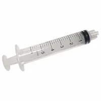 Manual dispensing syringe with 5 mL capacity and Luer-Lock connection. Made of translucent polypropylene. Supplied in a pack of 10. Designed for use with reusable and disposable dispensing needles for precise fluid dispensing in industrial applications