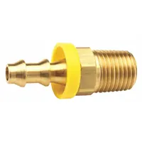 Push-On Hose Fitting: Hose Barb x NPT, 1/4 in x 3/8 in Fitting Size, Male x Male, Rigid, Straight (MPN 2720406C)