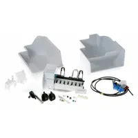 Automatic ice maker installation kit designed for use with compatible GE freezers. Enables automatic ice production within the freezer compartment. Suitable for residential and light commercial applications where a dedicated ice-making function is required