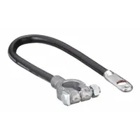 GROTE Battery Cable: Top Post Cable, 4 ga Wire Size, 14 in Overall Lg, Black, 60VDC, Bolt (MPN 82-7014)