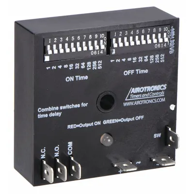 AIROTRONICS Relai Waktu Terenkapsulasi Fungsi Tunggal: Pemasangan Relai Permukaan - Surface-Mounted Relays