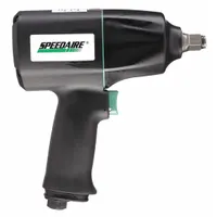 SPEEDAIRE Air Impact Wrench: Full-Size, 1/2 in Drive, Pistol-Grip, Square, Std, Friction Ring