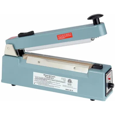 MIDWEST PACIFIC Heat Sealer: 8 in Max Seal Lg, 1/8 in Max Seal Wd, 6 mil Max. Seal Thick - Tabletop Impulse Sealers