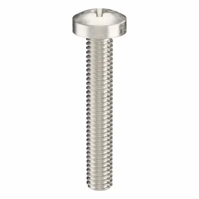 USA INDUSTRIALS Sekrup Mesin: Ukuran Ulir M4x0.70, Panjang 25 mm, 316, Baja Tahan Karat, Polos - Pan Head Machine Screws