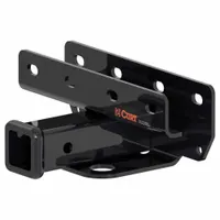This Class III hitch is made from carbon steel with a powder-coated finish. It has a gross trailer weight capacity of 3,500 lb and a gross vehicle weight capacity of 3,500 lb. Designed for Jeep Wrangler models, it requires no drilling for installation. Suitable for towing small boats, utility trailers, or cargo racks