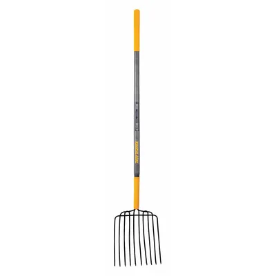 TRUE TEMPER Garpu Silase: Kepala Baja, Tipe Gagang Lurus, Gagang Kayu - Agricultural & Garden Forks & Hooks