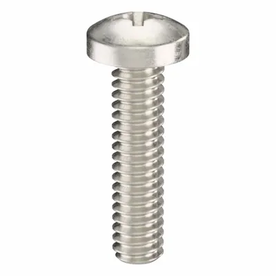 USA INDUSTRIALS Sekrup Mesin: #0-80 Ukuran Ulir, 1/4 in Pjg, 316, Baja Tahan Karat, Polos - Pan Head Machine Screws