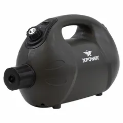 This battery-powered fogger is designed for applying bleach and disinfectant solutions. It features a 40 3/8 fl oz tank and a polypropylene construction. Suitable for sanitizing surfaces in industrial and commercial settings.