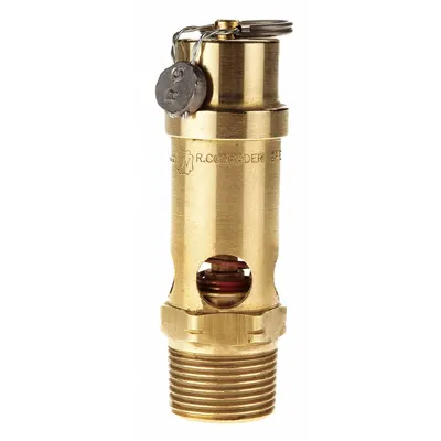 CONRADER Katup Pengaman: Dudukan Lunak, 3/4 in (M)NPT Inlet (In.), 1/2 in (F)NPT Outlet (In.) - Soft Seat Pneumatic Safety Valves