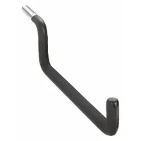 APPROVED VENDOR Hook: Screw-In, 50 lb Wt Capacity, 1 Points per Hook, Black, 8 1/8 in Projection