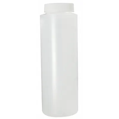 QORPAK Botol: HDPE, 360 mL, 12 fl oz, Natural, 38-400 mm, Tanpa Tutup, Tanpa Tutup - HDPE Wide Mouth Round Lab Bottles