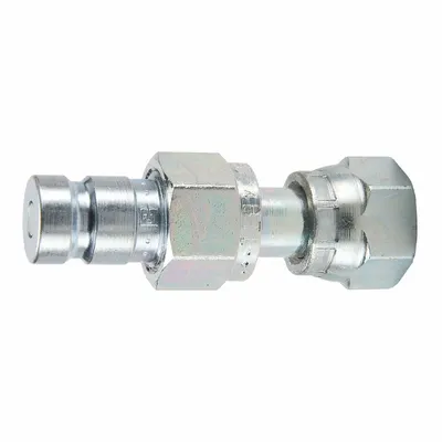 PARKER Nipel dengan Tutup Debu: 1/8 inci, Seal-Lok, Seal-Lok, Baja, Laju Aliran Maks 0.8 g/menit - PD Series Hydraulic Quick-Connect Coupling Plugs