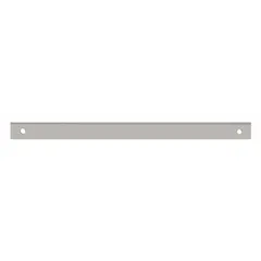 Aluminum filler plate for covering unused openings in industrial enclosures and control panels. Measures 1/2 in height by 3/4 in width. Helps maintain enclosure integrity and protect internal components from dust and debris.