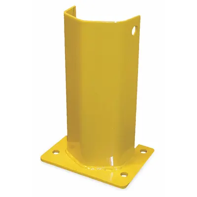 HUSKY RACK & WIRE Pelindung Tiang Tegak: Baut-On, Lantai, 8 in x 6 in x 12 in - Floor-Mount Steel Pallet Rack Post Protectors
