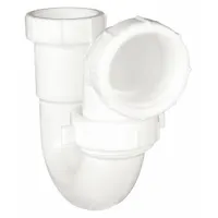 APPROVED VENDOR Bend: Plastic, White, 1 1/2 in Nominal Pipe Size, 5 1/2 in Overall Lg, Slip