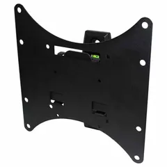 Steel wall mount with black powder-coated finish. Supports flat-panel screens 22 to 50 inches, up to 55 lb. Offers 53° swivel and 18° down tilt. Includes mounting hardware for wall installation.