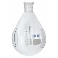 Rotary evaporator accessory for handling dry or powdered samples during evaporation. Attaches to compatible IKA rotary evaporators to enable solvent removal from solid materials. Used in chemical, pharmaceutical, and research laboratory applications