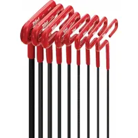 EKLIND Hex Key: 6 - 10 Pieces, Hex T, T, SAE, Std End, Std, 8 Pieces, Pouch, Black Finish, 1 Tips (MPN 53168)