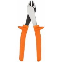 High Leverage Diagonal Cutting Plier: Insulated, Std, Angled, Oval, 7/8 in Jaw Lg, 1 1/4 in Jaw Wd (MPN D248-8-INS)