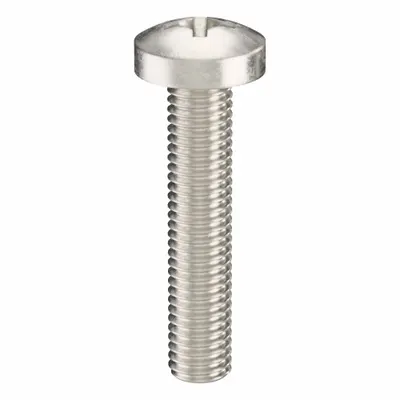 Sekrup Mesin USA INDUSTRIALS: Ukuran Ulir M8x1,25, Panjang 40 mm, 316, Baja Tahan Karat, Polos - Pan Head Machine Screws