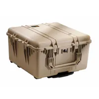 PELICAN Protective Case: 24 in x 23 3/4 in x 12 7/8 in Inside, No Foam, Beige, 4 Wheels, 34 lb Wt (MPN 1640NF)
