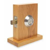 This standard cylindrical deadbolt from KABA ILCO is designed for doors up to 1 3/8 in thick. It features a satin chromium-plated finish, a conventional-core cylinder with Schlage SC1 keyway, and includes the core. The lock is ADA compliant and suitable for commercial or institutional door security applications