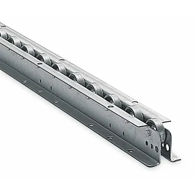 ASHLAND CONVEYOR Rel Aliran: Roda Skate, Ringan, Panjang Total 10 ft, 260 lb/ft (Penyangga 5 ft) - Light-Duty General Purpose Skate Wheel Flow Rails