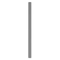 This pilaster is designed for use in commercial bathroom partition systems, providing structural support and privacy between stalls. It features a smooth semi-gloss charcoal finish and a honeycomb inner core. Dimensions: 82 inches height, 4 inches width, 1 1/4 inches thickness