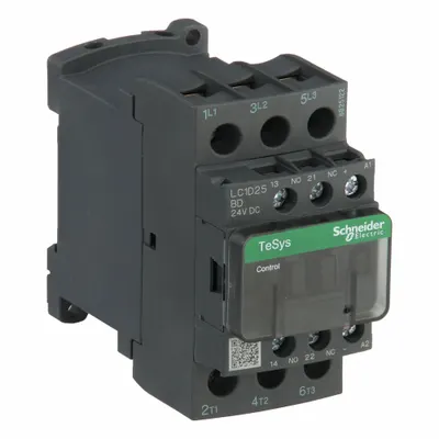 SCHNEIDER Kontaktor Magnetik: Non-Reversing, 3 Kutub, 3NO Kontak, 25 A - Non-Reversing IEC Contactors