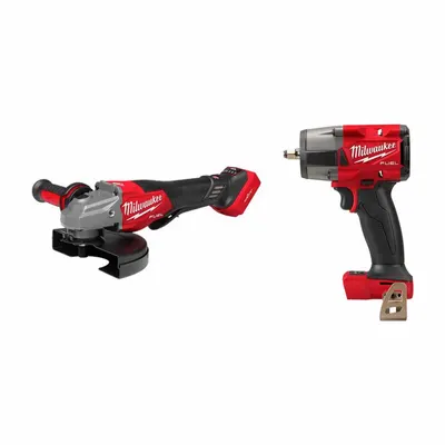 MILWAUKEE Kit Kombinasi Alat: 2 Alat, Gerinda Sudut/Kunci Impact, 18 V DC Volt - Milwaukee 18V Cordless Tool Combination Kits