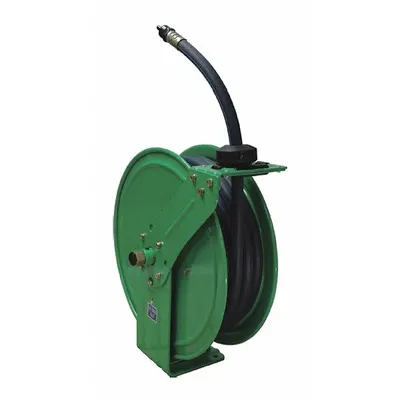 SPEEDAIRE Gulungan Selang Pegas Balik: 25 ft (1/4 in I.D.), 1/4 in MNPT, Tekanan Operasi Maks. 300 psi - Standard Air or Water Spring-Return Hose Reels